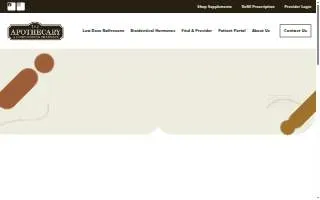 Apothecary of Dallas website