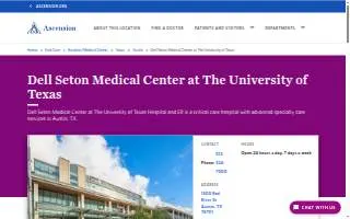 Dell Seton Medical Center at The University of Texas website
