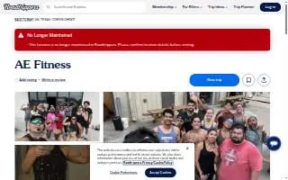 AE Fitness of Corpus Christi website