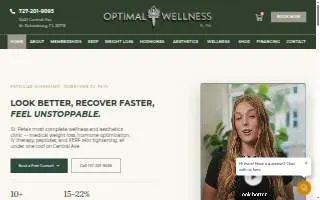 Optimal Wellness of Wichita website