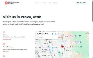 My Emergency Dentist of Provo website