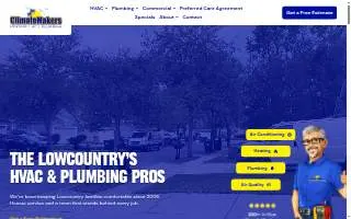 ClimateMakers Heating ● AC ● Plumbing website