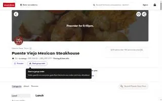 Puente Viejo Mexican Steakhouse website