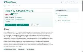 Ulrich & Associates PC of Ogden website