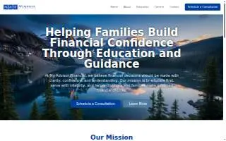 My Advisor Financial website