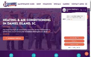 Anchor Heating and Air Daniel Island website