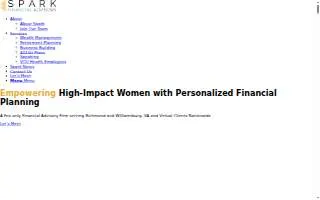 Spark Financial Advisors of Richmond website