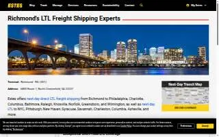 Estes Express Lines of Richmond website