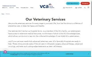 VCA Animal Care Center of Norfolk website