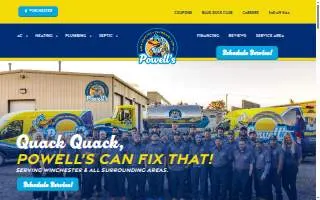 Powell's Plumbing & Air of Norfolk website