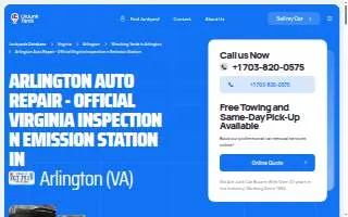Arlington Auto Repair & Body shop - Virginia Official Inspection n Emission Station website