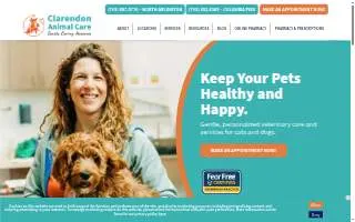 Clarendon Animal Care of Arlington website
