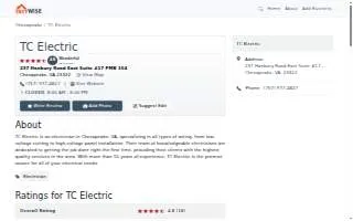 TC Electric website