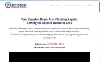 Precision Plumbing & Drain Cleaning of Chesapeake website