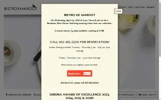 Bistro de Margot website