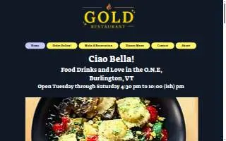 Gold Restaurant website
