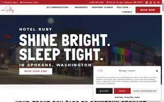 Hotel Ruby | Spokane website