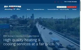 All American Heating & Air of West Columbia website