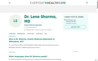 Lena Sharma, MD website