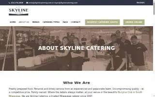 Skyline Catering of Milwaukee website