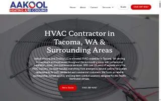 Aakool Heating and Cooling website