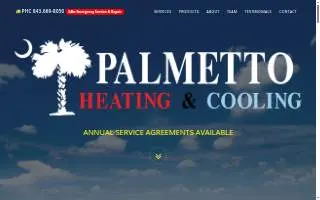 Palmetto Heating & Cooling website