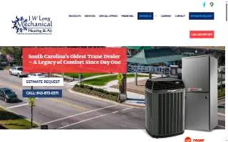 J W Long Heating & Air Conditioning website