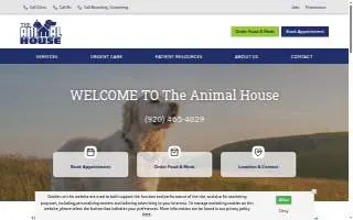 The Animal House Pet Clinic website