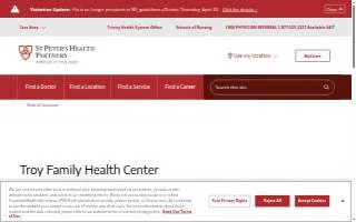 Troy Family Health Center website