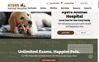 Ayers Animal Hospital website