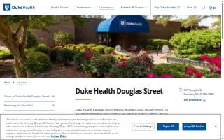 Duke Health Douglas Street website