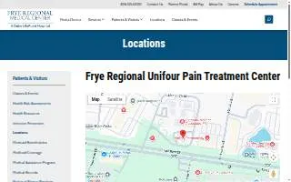 Frye Regional Unifour Pain Treatment Center website