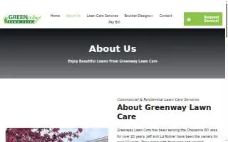 Greenway Lawn Care of Cheyenne website