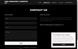 Rush Landscaping & Carpentry LLC website