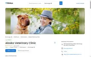 Alaska Veterinary Clinic of Anchorage website