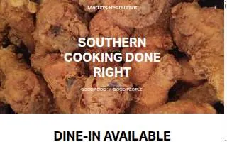 Martin's Restaurant website