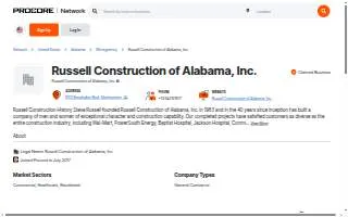 Russell Construction of Alabama, Inc. website