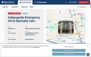 MedVet Mobile Emergency Medicine website