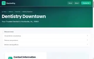 Dentistry Downtown website
