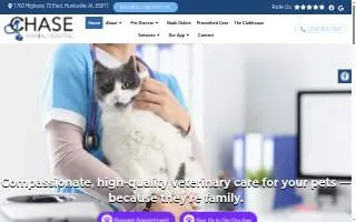 Chase Animal Hospital website