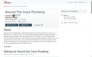Around the Clock Plumbing of Huntsville website