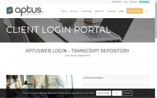 Aptus Financial website