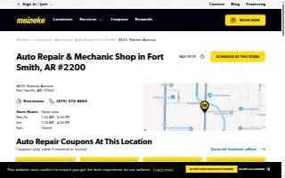 Meineke Car Care Center of Fort Smith website