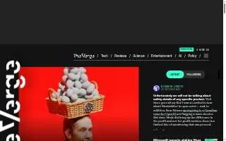 On The Verge website
