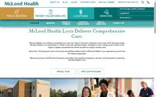 McLeod Health Loris website