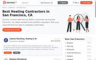 San Francisco Expert Heating and Air website