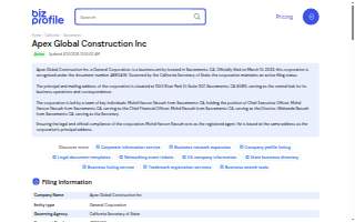 Apex Global Construction Inc