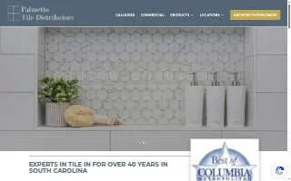 Palmetto Tile Distributors of North Charleston website