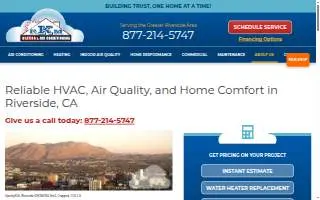 RKM Heating and Air Conditioning website