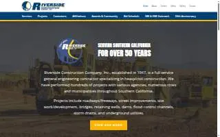 Riverside Construction Service website